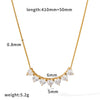 Wholesale Women's Light Luxury Geometric Diamondencrusted Rhinestone Pendant Oshaped Chain Stainless Steel Necklace With Vacuum Real Gold Plating