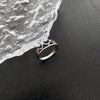 Wholesale Women's Light Luxury Geometric Doublelayer Gem Titanium Steel Electroplated Round Ring