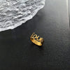 Wholesale Women's Light Luxury Geometric Doublelayer Gem Titanium Steel Electroplated Round Ring