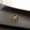 Wholesale Women's Light Luxury Geometric Doublelayer Gem Titanium Steel Electroplated Round Ring