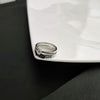 Wholesale Women's Light Luxury Geometric Doublelayer Gem Titanium Steel Electroplated Round Ring