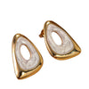 Wholesale Women's Light Luxury Geometric Dripping Oil Stainless Steel Triangle Oil Drop Earrings