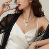 Wholesale Women's Light Luxury Geometric Eightpointed Star Stainless Steel Electroplated Pendant Blade Chain Necklace