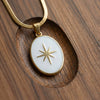 Wholesale Women's Light Luxury Geometric Eightpointed Star Stainless Steel Electroplated Pendant Blade Chain Necklace