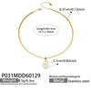 Wholesale Women's Light Luxury Geometric Eightpointed Star Stainless Steel Electroplated Pendant Blade Chain Necklace