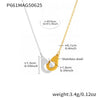 Wholesale Women's Light Luxury Geometric Ferris Wheel Handcuff Pendant Stainless Steel And Titanium Steel Electroplated Clavicle Chain Necklace