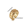 Wholesale Women's Light Luxury Geometric Fruit Pattern Copper Zircon Ring Inlaid With Gold