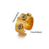 Wholesale Women's Light Luxury Geometric Fruit Shaped 18K Gold Inlaid Fashion Ring