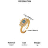 Wholesale Women's Light Luxury Geometric Fruit Shaped 18K Gold Inlaid Fashion Ring