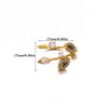Wholesale Women's Light Luxury Geometric Fruit Shaped 18K Gold Inlaid Fashion Ring