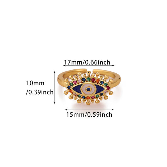 Wholesale Women's Light Luxury Geometric Fruit Shaped 18K Gold Inlaid Fashion Ring