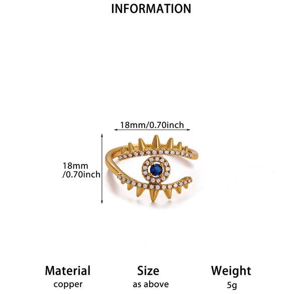 Wholesale Women's Light Luxury Geometric Fruit Shaped 18K Gold Inlaid Fashion Ring
