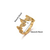 Wholesale Women's Light Luxury Geometric Fruitshaped Inlaid With Gold Stainless Steel Zircon Imitation Pearl Ring Accessories