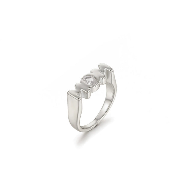 Wholesale Women's Light Luxury Geometric Fruitshaped Stainless Steel Ring Inlaid With Gold Accessories