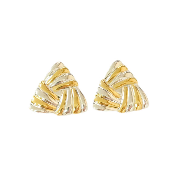Wholesale Women's Light Luxury Geometric Gold Electroplated Stainless Steel Earrings