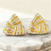 Wholesale Women's Light Luxury Geometric Gold Electroplated Stainless Steel Earrings