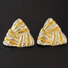 Wholesale Women's Light Luxury Geometric Gold Electroplated Stainless Steel Earrings