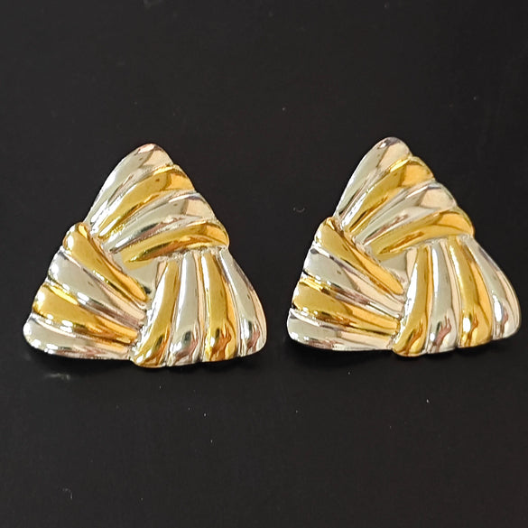 Wholesale Women's Light Luxury Geometric Gold Electroplated Stainless Steel Earrings