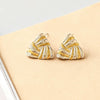Wholesale Women's Light Luxury Geometric Gold Electroplated Stainless Steel Earrings
