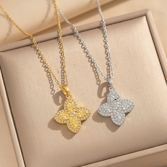 Wholesale Women's Light Luxury Geometric Gold Plated Copper And Zircon Clavicle Chain Necklace