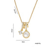 Wholesale Women's Light Luxury Geometric Heart Shape Flower Bow Tie Star Pattern Gold Plated Copper Zircon O Word Chain Necklace