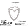 Wholesale Women's Light Luxury Geometric Heartshaped Multishape Electroplated Stainless Steel Open Ring Combination Accessories