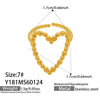 Wholesale Women's Light Luxury Geometric Heartshaped Multishape Electroplated Stainless Steel Open Ring Combination Accessories