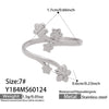 Wholesale Women's Light Luxury Geometric Heartshaped Multishape Electroplated Stainless Steel Open Ring Combination Accessories