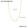 Wholesale Women's Light Luxury Geometric Hollow Check Love Pendant Necklace Stainless Steel 18K Gold Plated Regular Chain