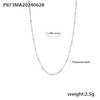 Wholesale Women's Light Luxury Geometric Hollow Check Love Pendant Necklace Stainless Steel 18K Gold Plated Regular Chain
