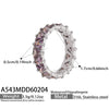 Wholesale Women's Light Luxury Geometric Inlaid Triangular Zircon Stainless Steel Electroplated Ring Hand Jewelry