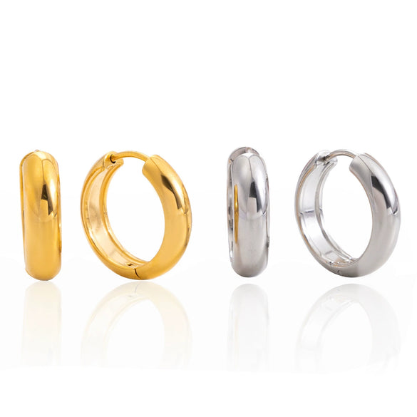 Wholesale Women's Light Luxury Geometric 18K Gold Electroplated Stainless Steel Earrings