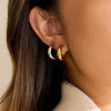 Wholesale Women's Light Luxury Geometric 18K Gold Electroplated Stainless Steel Earrings