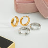 Wholesale Women's Light Luxury Geometric 18K Gold Electroplated Stainless Steel Earrings