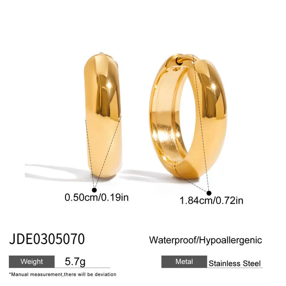 Wholesale Women's Light Luxury Geometric 18K Gold Electroplated Stainless Steel Earrings
