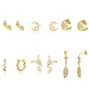 Wholesale Women's Light Luxury Geometric Micro Inlay Zircon Stud Earrings