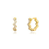 Wholesale Women's Light Luxury Geometric Micro Inlay Zircon Stud Earrings