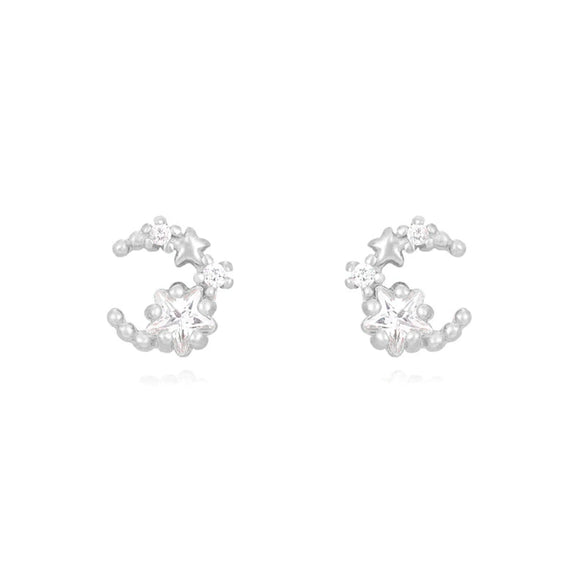 Wholesale Women's Light Luxury Geometric Micro Inlay Zircon Stud Earrings
