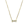 Wholesale Women's Light Luxury Geometric Mini Butterfly Love Heart Bow Zircon Necklace With 18K Real Gold Plating And Flash O Chain