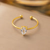 Wholesale Women's Light Luxury Geometric Oval 18K Gold Pendant Titanium Steel Real Gold Plated Flash O Chain Necklace