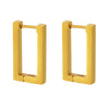 Wholesale Women's Light Luxury Geometric Rectangular Ferris Wheel Stainless Steel 18K Gold Plated Earrings