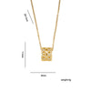 Wholesale Women's Light Luxury Geometric Rhombus Pattern Gold Plated Copper Zircon Inlaid Clavicle Necklace