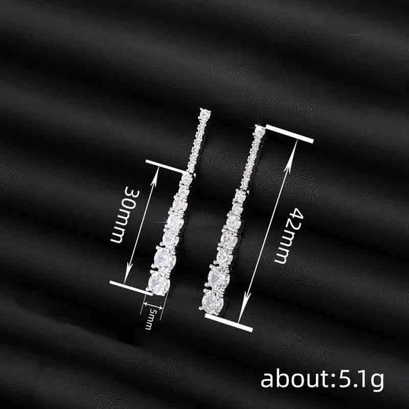 Wholesale Women's Light Luxury Geometric Round Copper Earrings