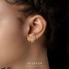 Wholesale Women's Light Luxury Geometric Round S925 Sterling Silver Earrings Inlaid With Zirconia