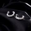 Wholesale Women's Light Luxury Geometric S925 Silver Diamond Earrings