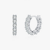 Wholesale Women's Light Luxury Geometric S925 Silver Earrings With Electroplating And Mosan Diamond