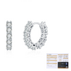 Wholesale Women's Light Luxury Geometric S925 Silver Earrings With Electroplating And Mosan Diamond