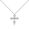 Wholesale Women's Light Luxury Geometric S925 Sterling Silver Cross Shape Necklace With Electroplating