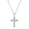 Wholesale Women's Light Luxury Geometric S925 Sterling Silver Cross Shape Necklace With Electroplating