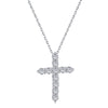 Wholesale Women's Light Luxury Geometric S925 Sterling Silver Cross Shape Necklace With Electroplating